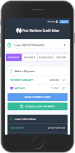 Screen showing MessagePay make payment now screen